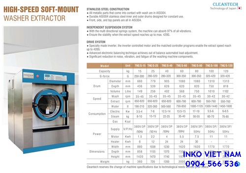 Máy giặt công nghiệp chất lượng cao